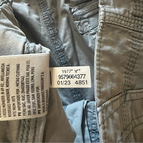 American Eagle Blue Snappy Stretch Baggy Cargo Jogger Pants size 12 - Picture 12 of 16